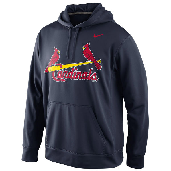 Men St. Louis Cardinals Nike KO Wordmark Performance Hoodie Navy->st.louis cardinals->MLB Jersey